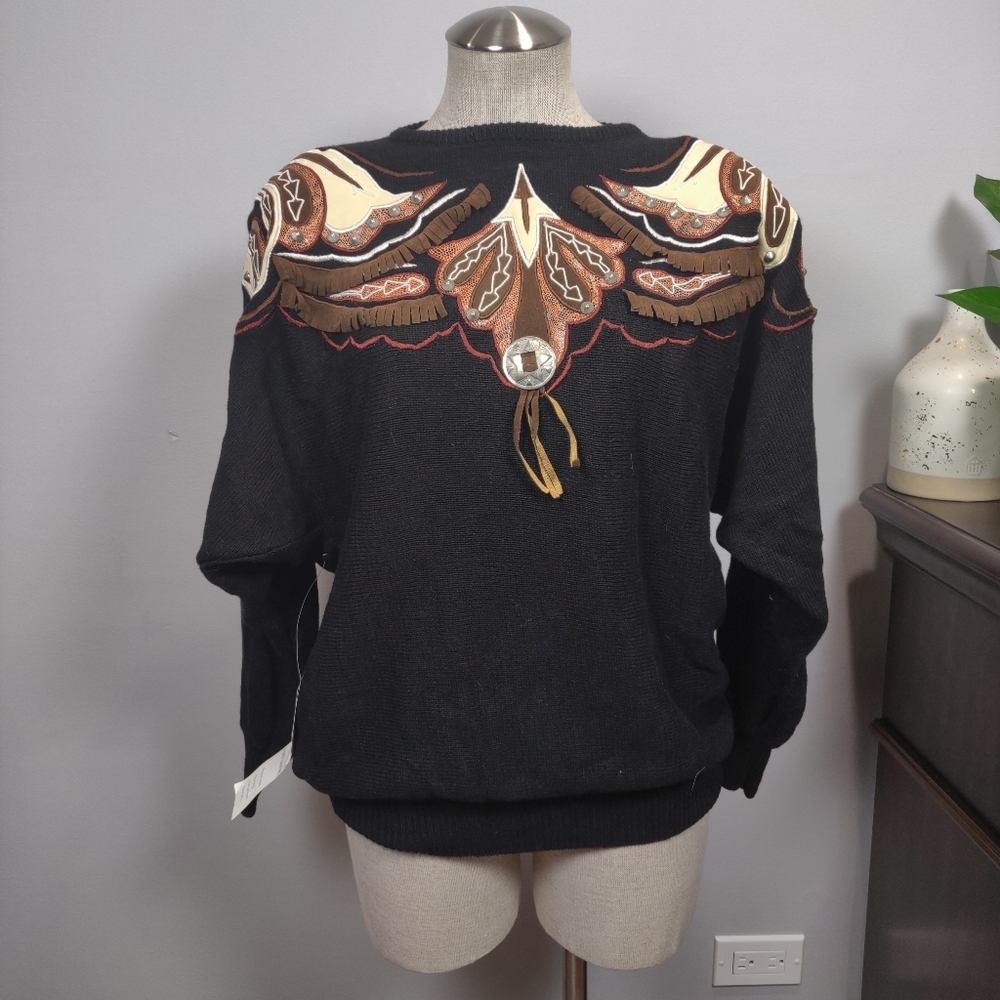 NWT Vintage Malain Rodeo Cowboy Sweater